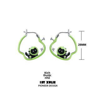 1ST XULIE | Nhẫn Tai Hình Tròn Thiết Kế Độc Đáo