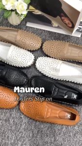 HELIVA MAUREN Sepatu Loafers Wanita Slip On Motif Cut Out Nyaman & Ringan Sol 1cm HV3078