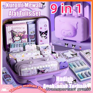 COD 9 IN 1 Gift box Alat Tulis Set Kuromi Mewah Alat Tulis Set/Perlengkapan Sekolah Set Alat Tulis