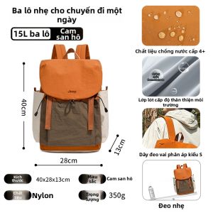 Jeep | Ba Lô Hai Quai Nhẹ Gọn Thiết Kế Thẩm Mỹ Chống Nước