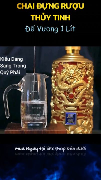 Bình Thủy Tinh Đựng Rượu 1000ml cao cấp mẫu đế vương hoa văn rồng – 4 ...