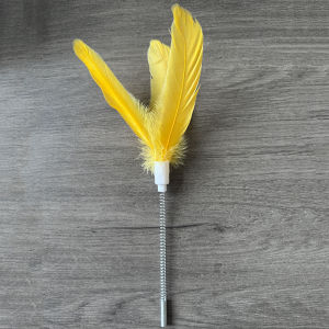 Automatic Cat Toy Feather Spring Teaser Cat Track Ball Interactive Playtime Feathers on Spring Cat Entertaining Tool for Kittens