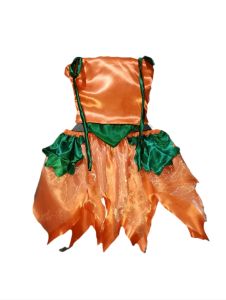 girls dress terno / COLOR ORANGE/ skirt garterized