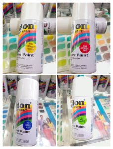 Cat DITON ACRYIC SPRAY 300ML (warna GOLD 835). Buat motor sepeda DLL. TIDAK TAHAN BENSIN.