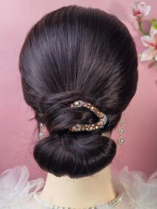 Kẹp Tóc Hình Chữ V Thời Trang Cho Tóc Ngắn Phụ Kiện Tóc Đuôi Ngựa Cao Bằng Đá Rhinestone Phụ Kiện Tóc Nửa Đầu Phụ Kiện Tóc Sau Đầu