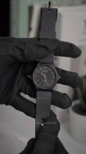 Jam Tangan Pria Casio Pop MQ-24B-1B Black Dial Black Resin Band