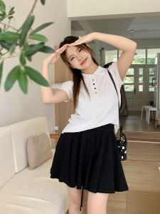 Summer Large Size Womens Knitted Ice Hemp Sweater Candy Button Casual Comfortable Korean Style Loose Fit Polyester Fiber