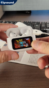 Elysound TWS Headset Earphone Bluetooth Wireless Super Full Bass Type-c ANC/ENC Suara Sekitar 360° Layar Sentuh LCD Active Noise