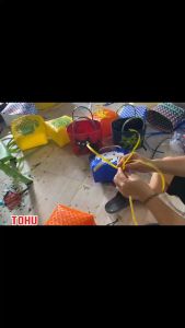 [HANDMADE] Túi Xách Đan Thủ Cồng Siêu Xinh Phối Áo Lam Đi Chùa Đầm Đi Biển Chụp Ảnh