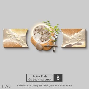 RUIBAHAO | Luxurious 3D Clock Wall Art