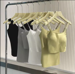 เสื้อกั๊กนอนแบบสวมหัวแบบมีแผ่นเสริมหน้าอก แห้งเร็ว ดูดซับเหงื่อ ป้องกันแบคทีเรีย ชุดนอนแบบสายเดี่ยว ผ้าฝ้ายผสมโพลีเอสเตอร์