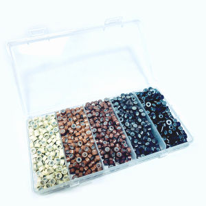 Bộ 1000 Chiếc Vòng Silicon Siêu Nhỏ 5 Màu Mỗi Lưới 200 Chiếc Dành Cho Phụ Nữ Dụng Cụ Nối Tóc Hạt Nối Tóc Dụng Cụ Tạo Kiểu Tóc