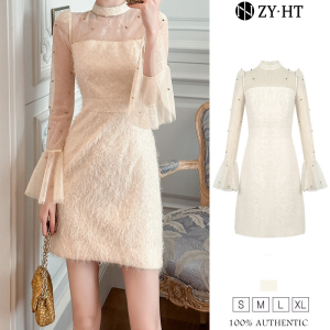 ZYHT EraVogue Womens Dresses Apricot Dresses A-line Dresses Formal Party Dresses Banquet Dresses Work Dresses Birthday Party Dresses 21407