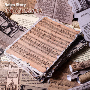 กระดาษพื้นหลังสไตล์ย้อนยุคสำหรับการตกแต่งบันทึกมือ DIY กระดาษพื้นฐานสำหรับการวาดภาพและทำลายข้อความแบบอินเทอร์เฟซแบบไม่ติด