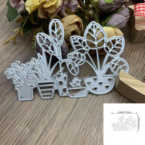 1pc Potted Plant Landscaping Metal Cutting Dies for DIY Scrapbooking Album Decoration Greeting Card Making Embossing Mold
