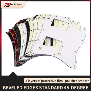 PHRILAM Guitar Scratch Plate Full Face Compatible with SG Standard Style Guitar Pickguard Equipped with installation screws