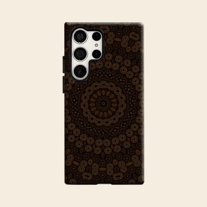 Brown Mandala Dot Luxury Fashion Full Lens Protective Case for Samsung Galaxy S26 S25 S24 A56 A36 Plus Ultra