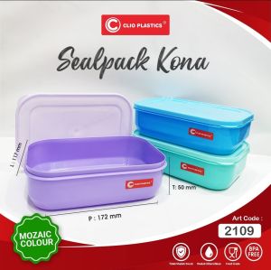 Lunch box kona clio mozaik colour tanpa sekat 700ml tahan panas