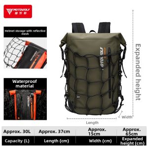 Motowolf | Waterproof Large Capacity Backpack