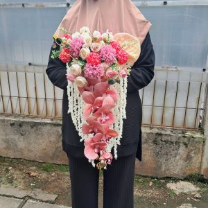 Buket bunga artificial wedding hand bouquet engagement