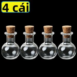 Chai Thủy Tinh Mini Lọ Trong Suốt Trống Có Nắp Đậy Để Ghi Lời Chúc Tự Làm Đồ Thủ Công Xmas Trang Trí Đám Cưới Hộp Thủy Tinh Nhỏ 3*1.7Cm