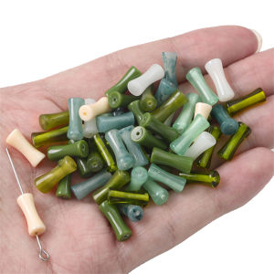Resin Bamboo Joint Shapce Beads Loose Spacer Beads for Bracelet Earring Necklace Bracelet DIY Jewelry Making Accessories