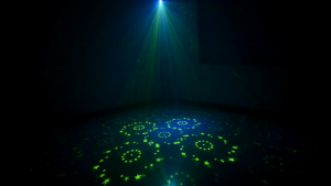 COD TaffLED Lampu Disco Laser Sensor Suara Musik Mini RGB 60 Patterns USB 240V with Remote Control