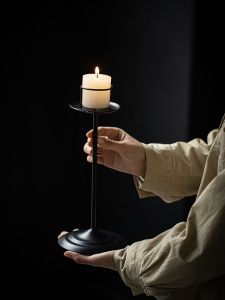 Đèn Dầu Bằng Sắt Cổ Điển Zen Đèn Dầu Gỗ Sàn Trang Trí Không Gian Phòng Trà Đèn Dầu Hương Liệu Thủ Công Đèn Dầu Hình Chữ Nhật