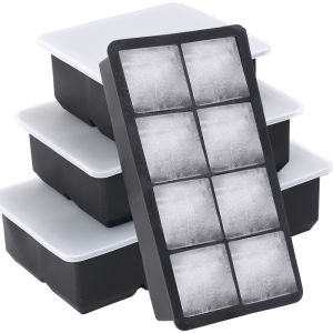 แม่พิมพ์น้ำแข็งก้อนน้ำแข็งก้อนสี่เหลี่ยมใหญ่ถาดทรงลูกบาศก์ผับบาร์ทำบล็อคน้ำแข็งสำหรับไวน์