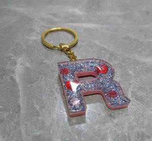 KEYCHAIN ALPHABET RESIN PREMIUM CUSTOMIZE PERSONALIZE LETTER