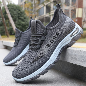 Mens Casual Sneakers Lace-Up Lightweight Comfortable Fashion Versatile Style Exercise Outdoor Running Shoes