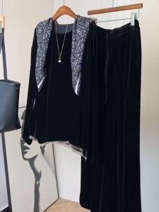 YUFUQING | Slimming Black Long Sleeve Round Neck Knitted Set High Waist Mini Skirt Women Early Autumn New Style Comfortable Loose Fit Two Pieces