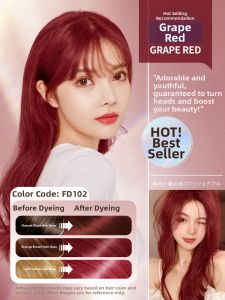 QIAOCHONG | Natural Non-Irritating Bubble Hair Dye for Women Wine Red