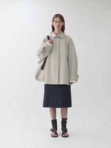 INSIS FEMME | Cotton Literary Silhouette Raglan Sleeve Three-piece Trench Coat