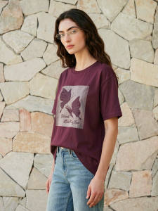 Basic House | Black Print Sparkle Womens T-shirt