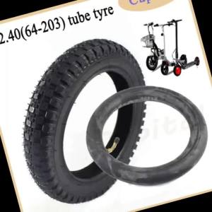 12 inch 12x2.40(64-203) Inner Outer Tyre 12x2.4 Pneumatic Tire for Kids Bike Childrens Bicycle Accessories