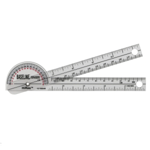 BASELINE® Precision 6-Inch Medical Joint Axis Goniometer Ruler 180 Degree Medical Joint Axis Pocket Style Measuring Tool