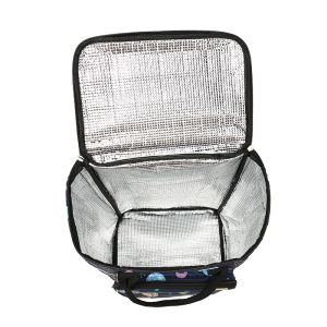 Foldable Lightweight Large Capacity Aluminum Foil Insulated Shopping Bag with Pull Rod Vegetable Buying Car Portable Shopping Cart