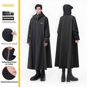 GUOQI | Heavy Rainproof Motorcycle Electric Scooter Riding Long Raincoat
