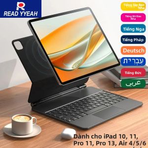 Bàn Phím Không Dây Có Đèn Nền Bluetooth Cho iPad 2025 Thế Hệ Thứ 10 2022 Pro 12.9in Vỏ Thông Minh Tương Thích Với Các Mẫu 2018-2022