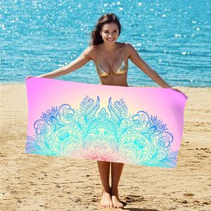 Mysterious Pattern Beach Towel 80x160CM Fitness Seaside Swim Bath Towel Outdoor Camping Microfiber Quick-dry Beach Blanket