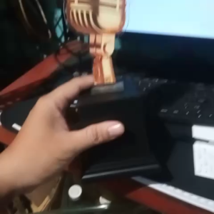 Piala mic Lomba karoke menyanyi musik akrilik juara BEBAS DESIGN "costum" (bisa satuan) Trophy Lengkap Stiker BEBAS DESIGN design sticker dan free sticker DESIGN TERSEERAH