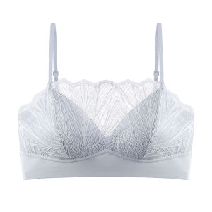 MiiOW | เสื้อชั้นในลูกไม้ผู้หญิง MiiOW เสื้อชั้นในเกาะอกบางๆ ป้องกันแสง เสื้อชั้นในเกาะอกแบบเกาะอกสองข้าง ทรงกระโปรงสั้น ฤดูร้อน 2025