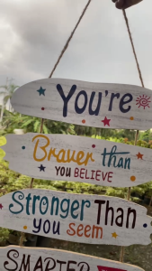 Youre Braver Than Hanging Wall Door Decoration Inspirational Message Sign Home Decor Creative Hanging Premium Quality