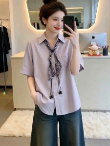 AIYITI | Large Size Summer New Age-reducing Chiffon Blouse
