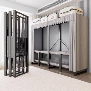 ZHUOLESHI | Easy Assemble Durable Heavy Duty Steel Frame Fabric Wardrobe