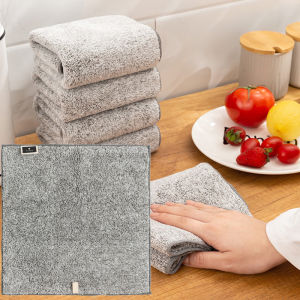 Khăn Lau Bát Đĩa Than Tre Giẻ Lau Dầu Chống Dính Thấm Nước Dày Khăn Lau Bếp Vi Sợi Khăn Lau Bát Đĩa Vệ Sinh Nhà Cửa