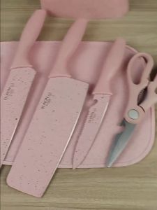 Set Pisau Dapur Warna Warni Dengan Wadah Kitchen Knife Set Souvenir Pisau Set Motif Paket Lengkap
