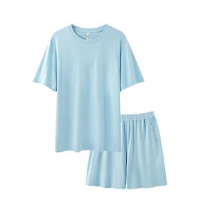 YOUKESHU | Modal Ice Silk Loose Cool Summer Short Sleeve Sleepwear for Men