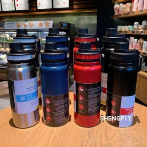 Gift SG Ready Stock 1000ml Large Capacity Outdoor Sports Water Bottle 304 Stainless Steel Insulation Cup/Thermal Vacuum Flask/Creative Portable Traving Cup Teachers Day Gift Drinkware Bottle